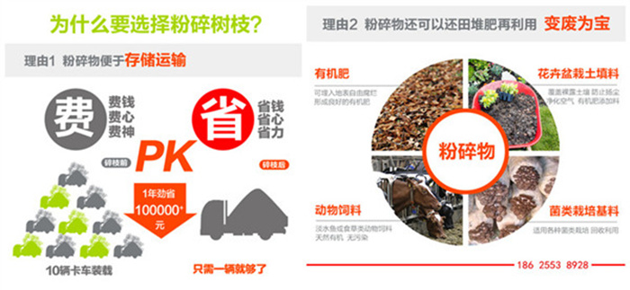 中小型林區(qū)園林單位廢殘樹枝粉碎機